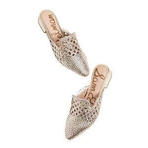Sam Edelman Clara Women's Gold Woven Leather Mule